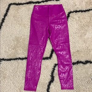 High waisted printed workout leggings